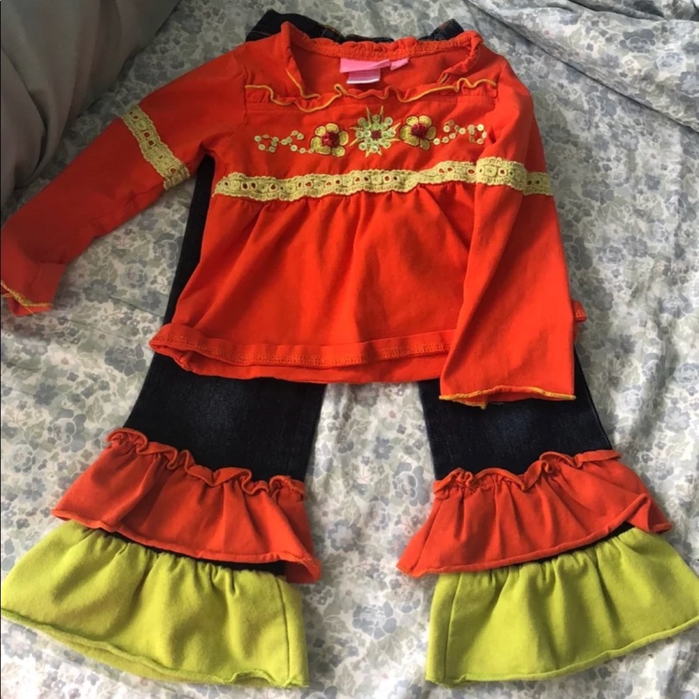 3T Ruffle Jean Outfit